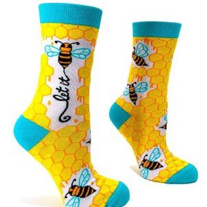 Let it Bee Ladies' Novelty Crew Socks